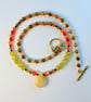 Agate, Aventurine & Unakite Necklace With Swarovski Crystals - Handmade In Devon - Image 3