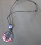 Signature "Plu Ddu" Metallic Feather Silhouette Pendant - Image 2