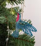 Embroidered Lace Hummingbird Hanging Ornament - Image 2