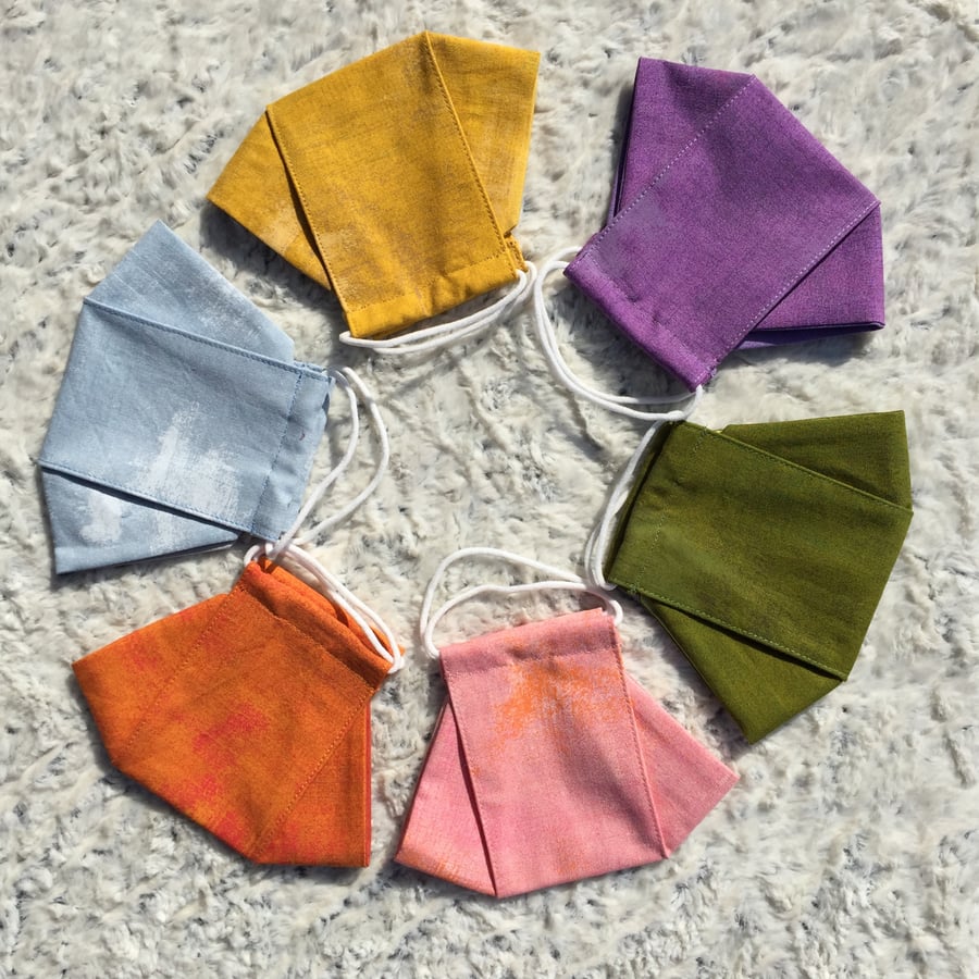 3D Origami Style Face Mask, Breathable,100%Cotton, Japanese Mask, 