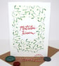Mistletoe Kisses Christmas card- rustic red - Image 2