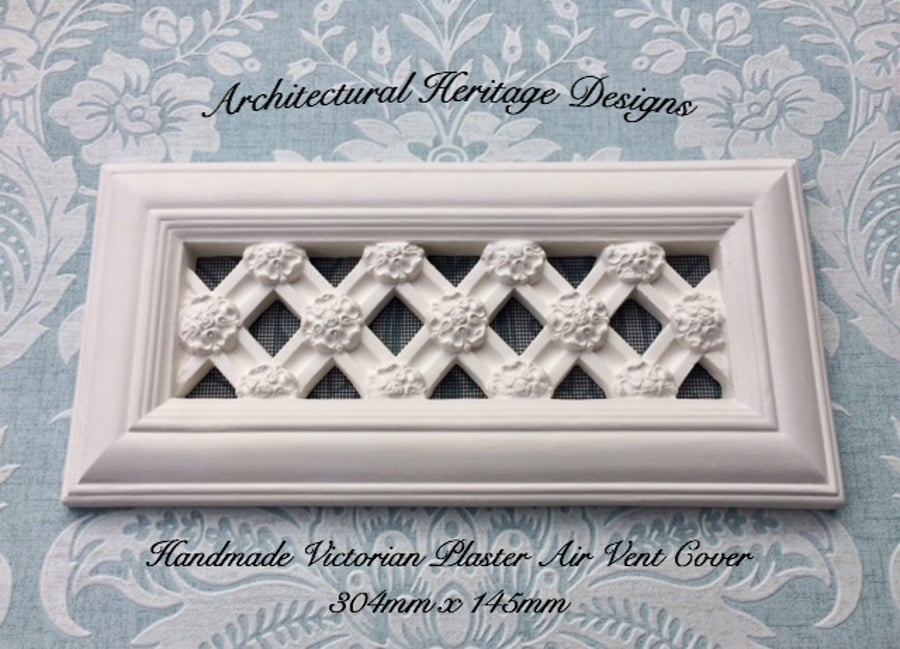 Victorian Plaster Air Vent Cover  304mm x 145mm