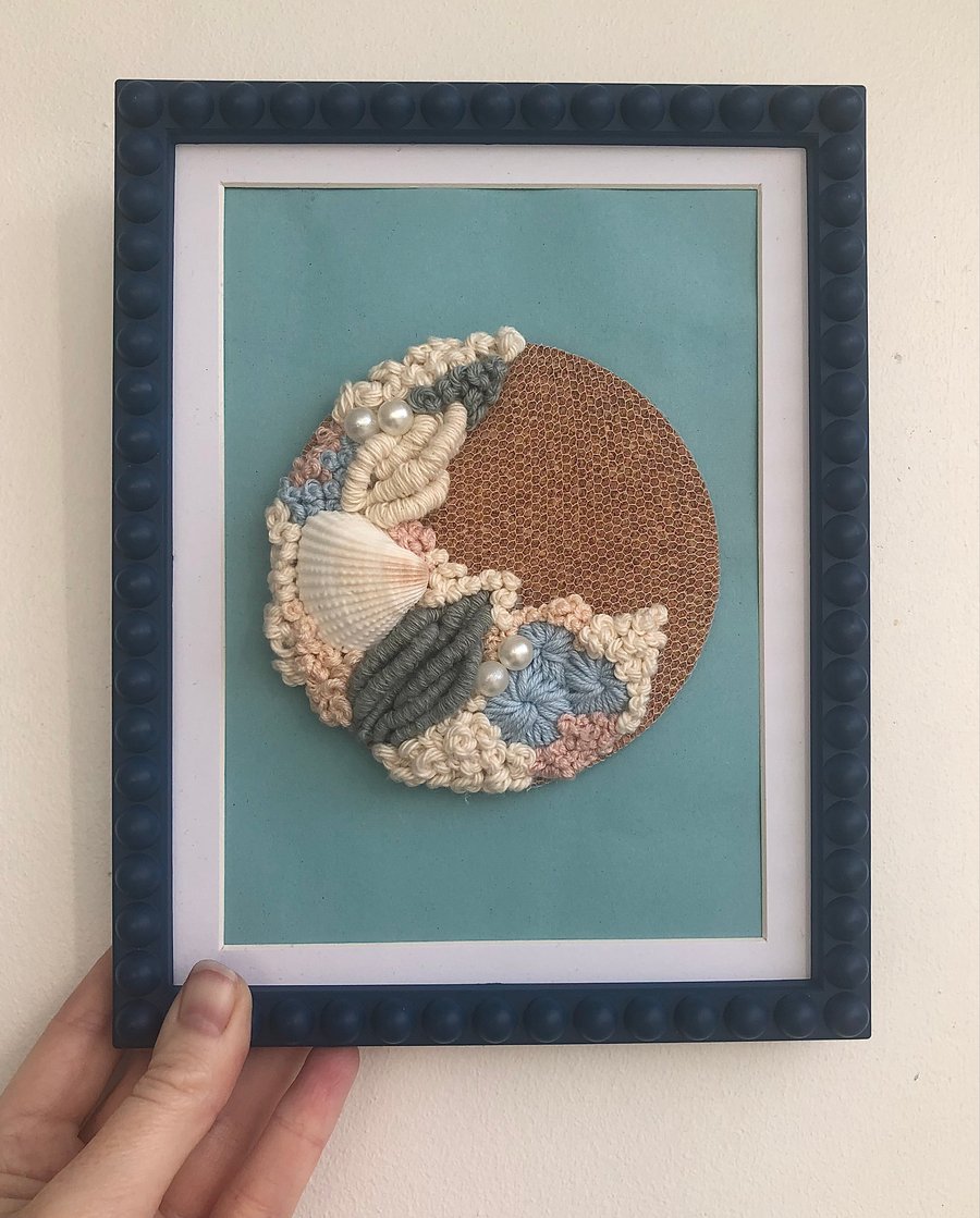 Blue days a framed art piece 