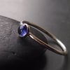 Iolite and Gold Sterling Silver Ring.