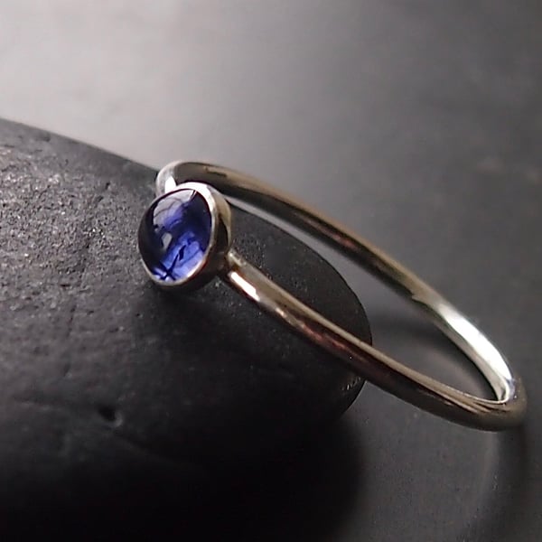 Iolite Sterling Silver Ring.