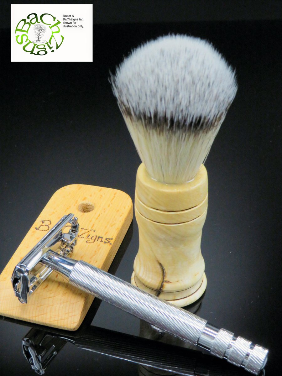 Handcrafted Ash wood Shaving Brush with Silvertip Knot (SKU-SB03