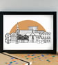 Prescot Skyline Art Print - Image 1