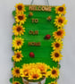 Handmade sunflower wall decoration. - Image 1