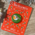 Christmas Robin Button Badge