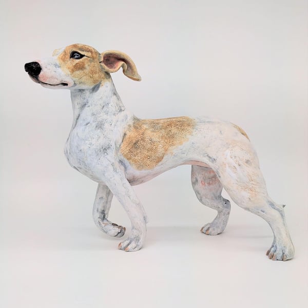 Brand New Smooth Lurcher Sculpture