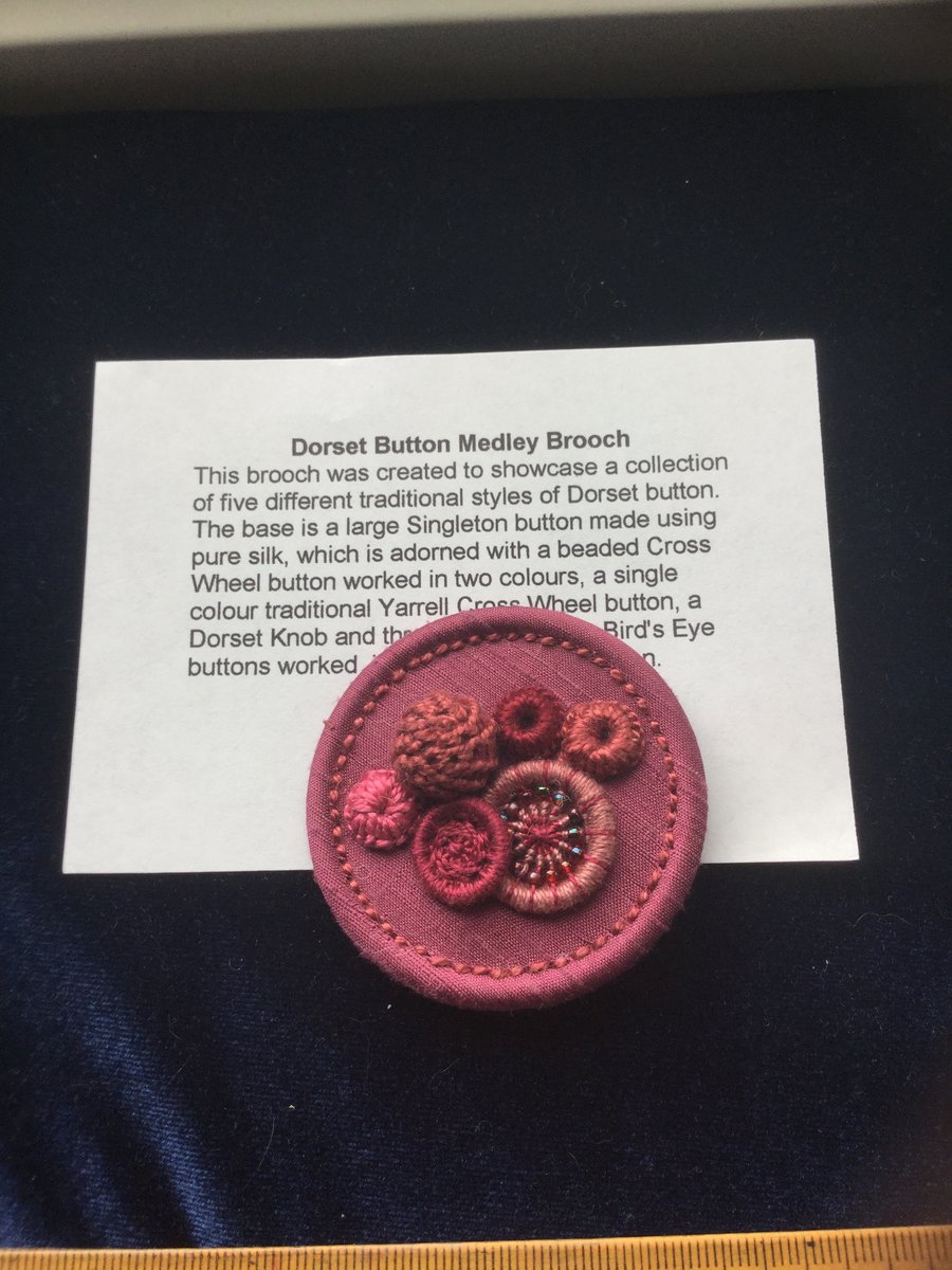 Dorset Button Medley Brooch, Mauve