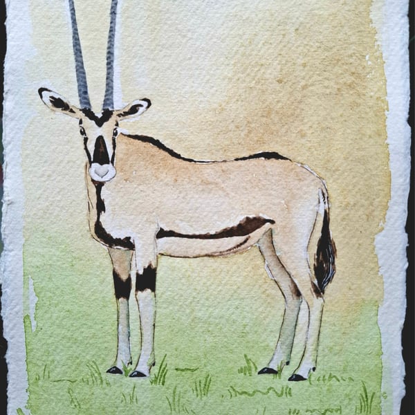 Oryx Original Watercolour Painting