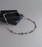 Dusty Purple Beaded Jewellery Set - Dark Purple and Lilac Pearl Jewellery Sets - Image 2