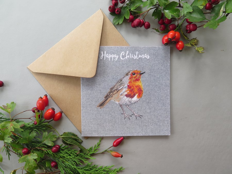 Robin Christmas card