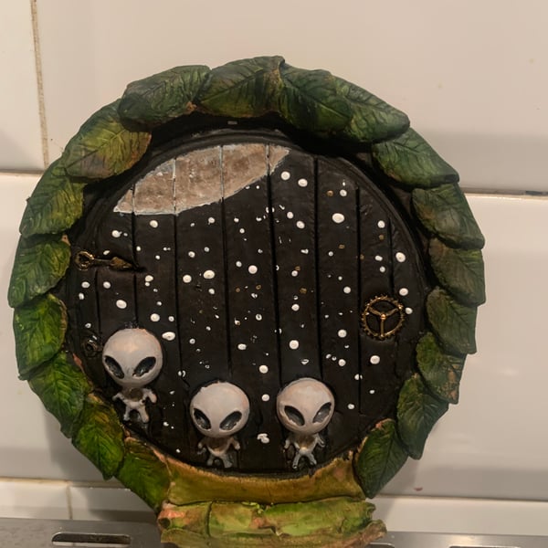 Space portal fairy door