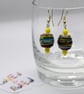 Brightly coloured Small round paper bead earrings  - Image 3
