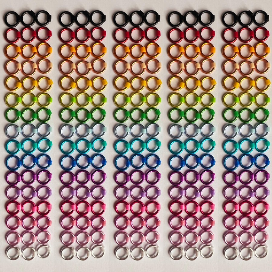 Knitting Ring Stitch markers - 16 Colours