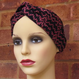 Zig-zag patterned Turban-style Headband