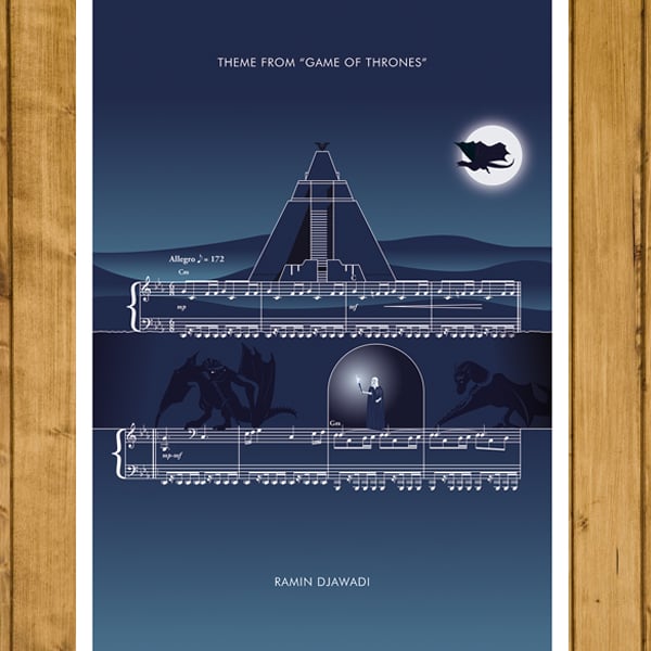 Game of Thrones - Theme by Ramin Djawadi - Classics Poster - Various Sizes