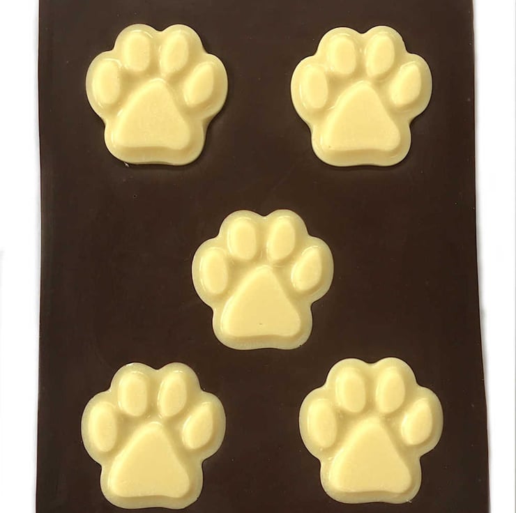 PAW PRINTS Dark Chocolate Gift Boxed Bar - Gift... - Folksy
