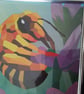 Bee papercut mosaic framed picture. Ref 353