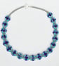 Blue and Turquoise Beaded Bead Necklace - Image 5