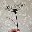 Handmade Single Wire Mountain Cornflower Stem-Contemporary Art-Nature Inspired G