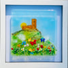 Brentor church landscape glass art 