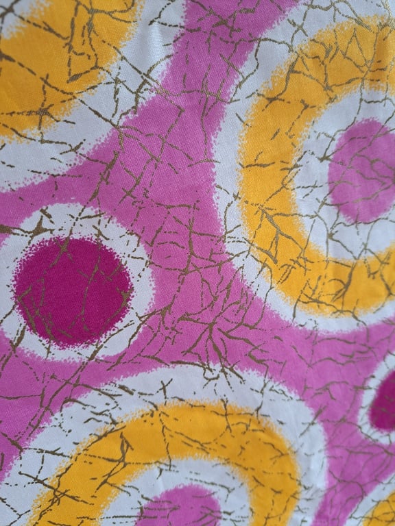 Pink and gold cotton fabric