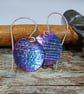 Coloured Titanium Hammered Disc Earrings - UK Free Post - Image 3