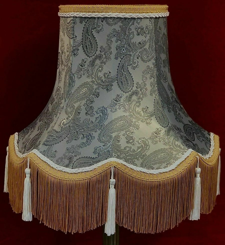 Silver Grey Paisley Lampshade Standard Lamps Table Lamp Ceiling Light Wall Light