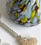 Handbag Charm, Golden Crystal Puffed Heart, with a Chainmaille Chain and Keyring - Image 5