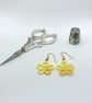 Tatted Flower Earrings Simple Style - Image 3