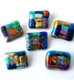 Patchwork  Brooch 109 Dichroic Fused Glass Handmade  - Image 6