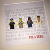 LEGO - FRAMED A-TEAM FIGURES - CUSTOMISED AND SUPERB