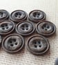 7 8" 22.4mm 36L Bark, Wood effect Buttons - Image 1