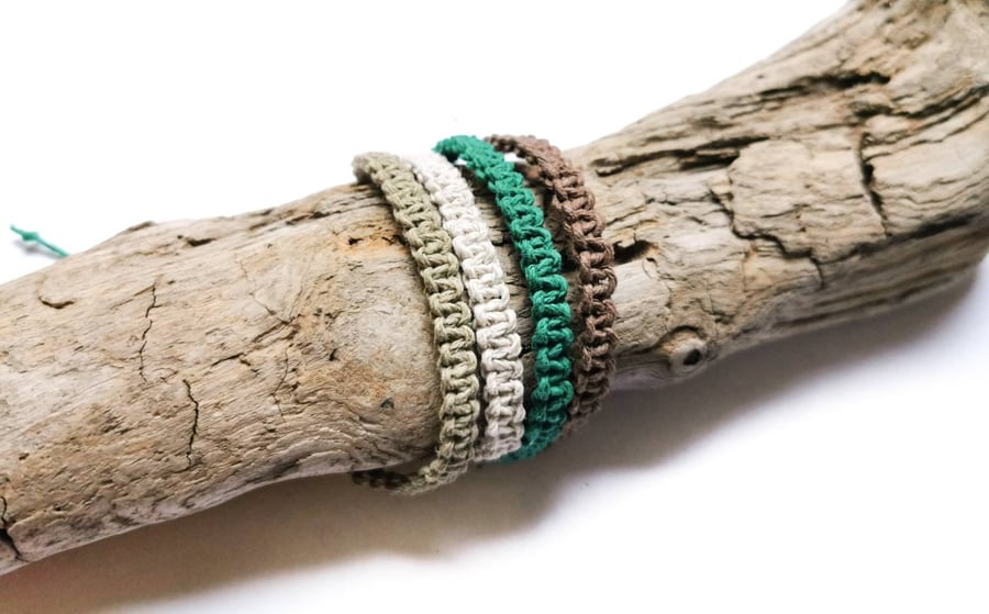 Macrame Bracelet - Simple hemp Bracelet 