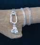 Silver heart drop necklace, molten sterling silver pendant necklace - Image 9