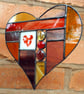 Large Stained Glass Patchwork Heart - Image 4