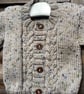 Baby boy's cardigan hand knitted 3-6 months  - Image 2
