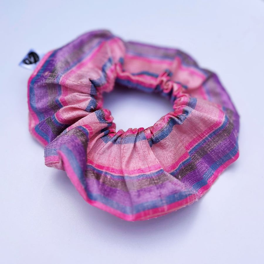 Scrunchie - Pink and Purple Stripe