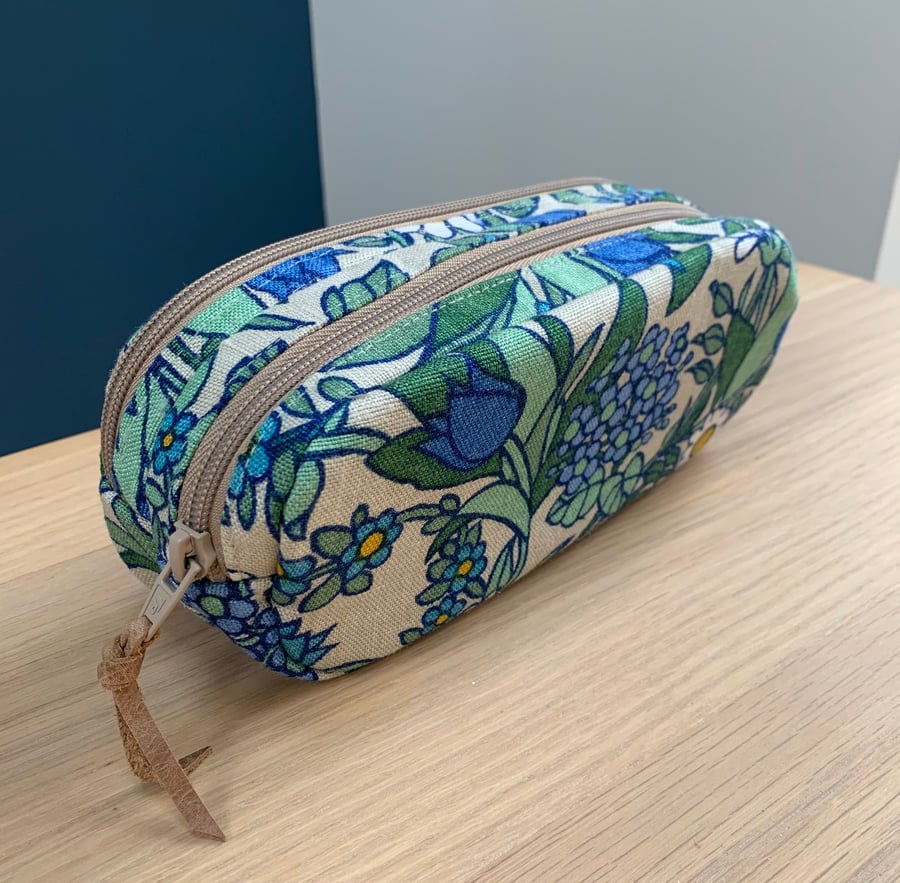 Custom order for Marion - flower waltz double pencil case