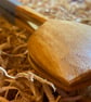 Birch Wood Salad Server Set with milk paint and chip carved handle - Image 6