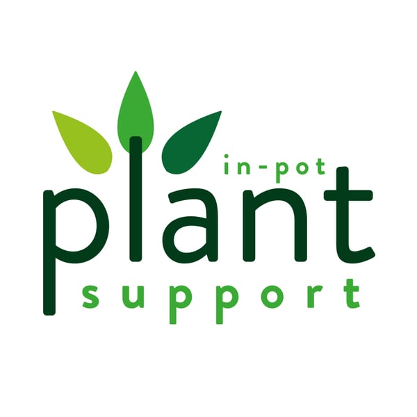 In-Pot plant support with metal stake for pots, planters & grow bags. 6"dia base