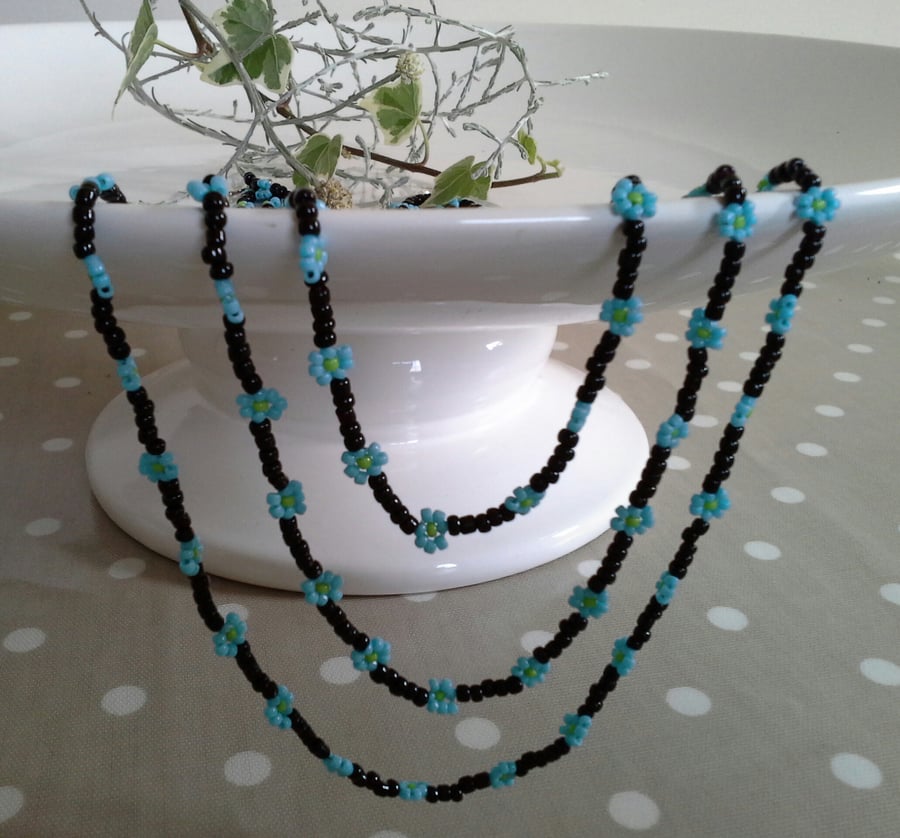 Silver black beads chain cheap for babies