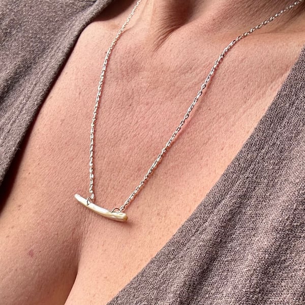 Delicate Abolone Shell Pendant Necklace