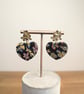 Summer bloom heart dangle earrings  - Image 1