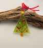 Robins Christmas Tree Decoration with Yellow Star - Image 1