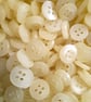 10mm, 4-hole off-white buttons in packs of 20, 50 or 100, small buttons - Image 1