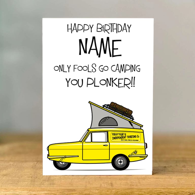 Personalised Campervan Birthday Card, mum, dad, grandad, gran, son, daughter,